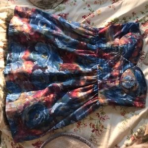 Short Strapless floral dress